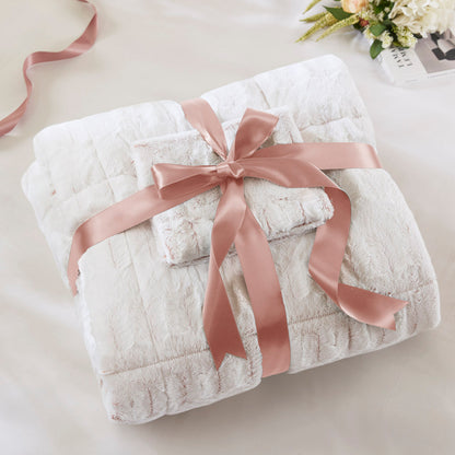 Madison Park Back Print Long Fur Comforter Mini Set