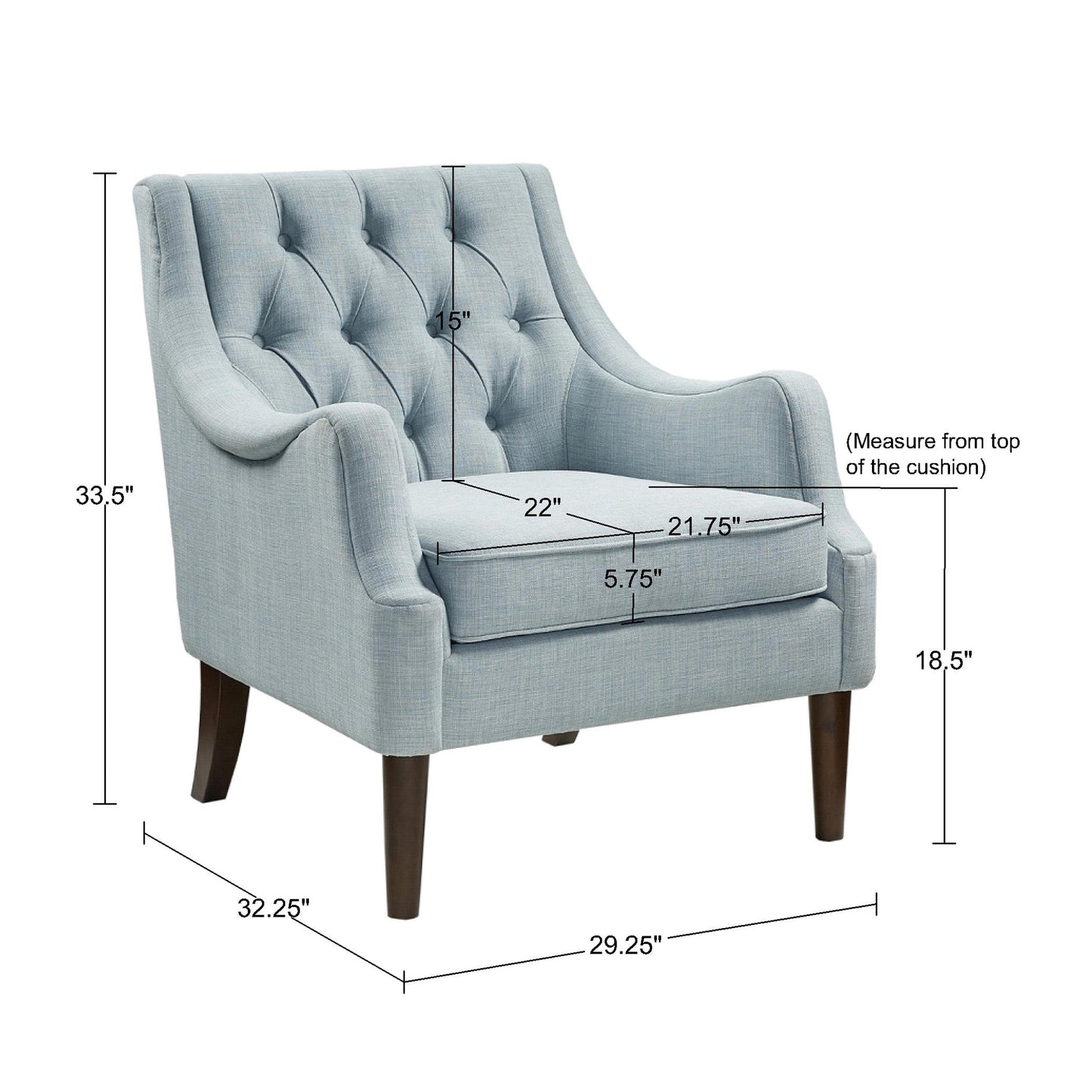 Madison Park Button Tufted Accent Chair