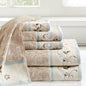 Madison Park Embroidered Cotton Jacquard 6 Piece Towel Set