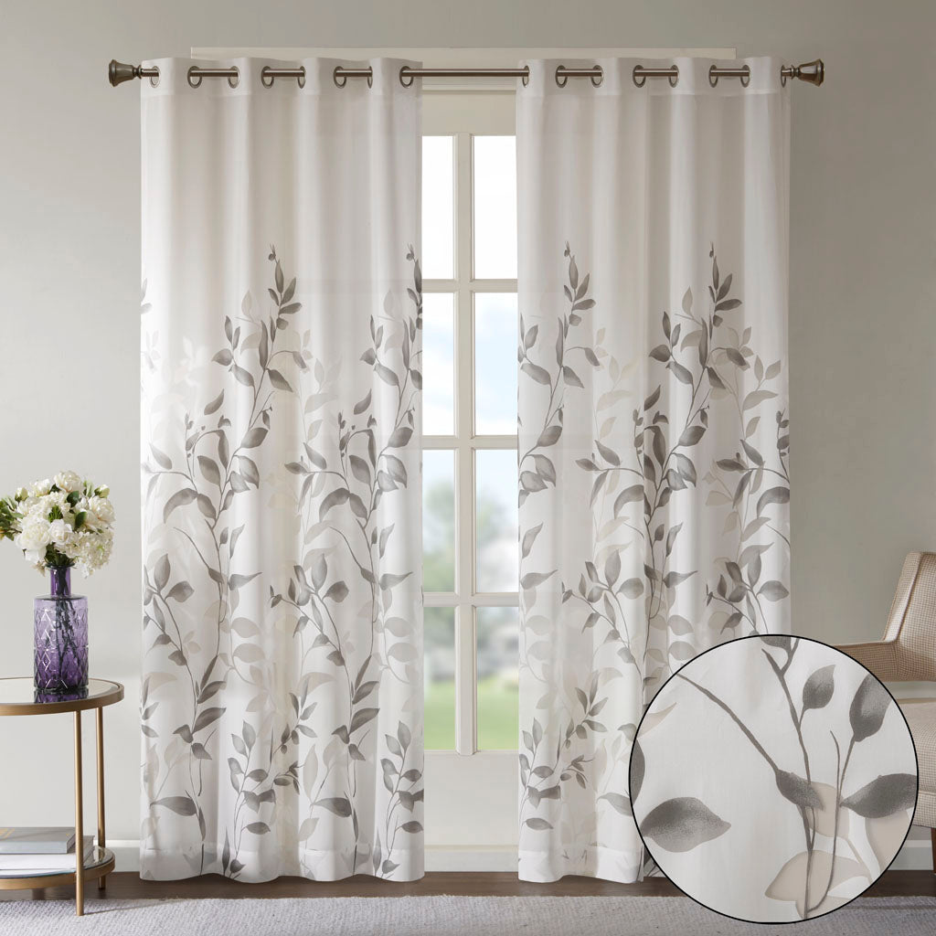 Madison Park Burnout Printed Curtain Panel