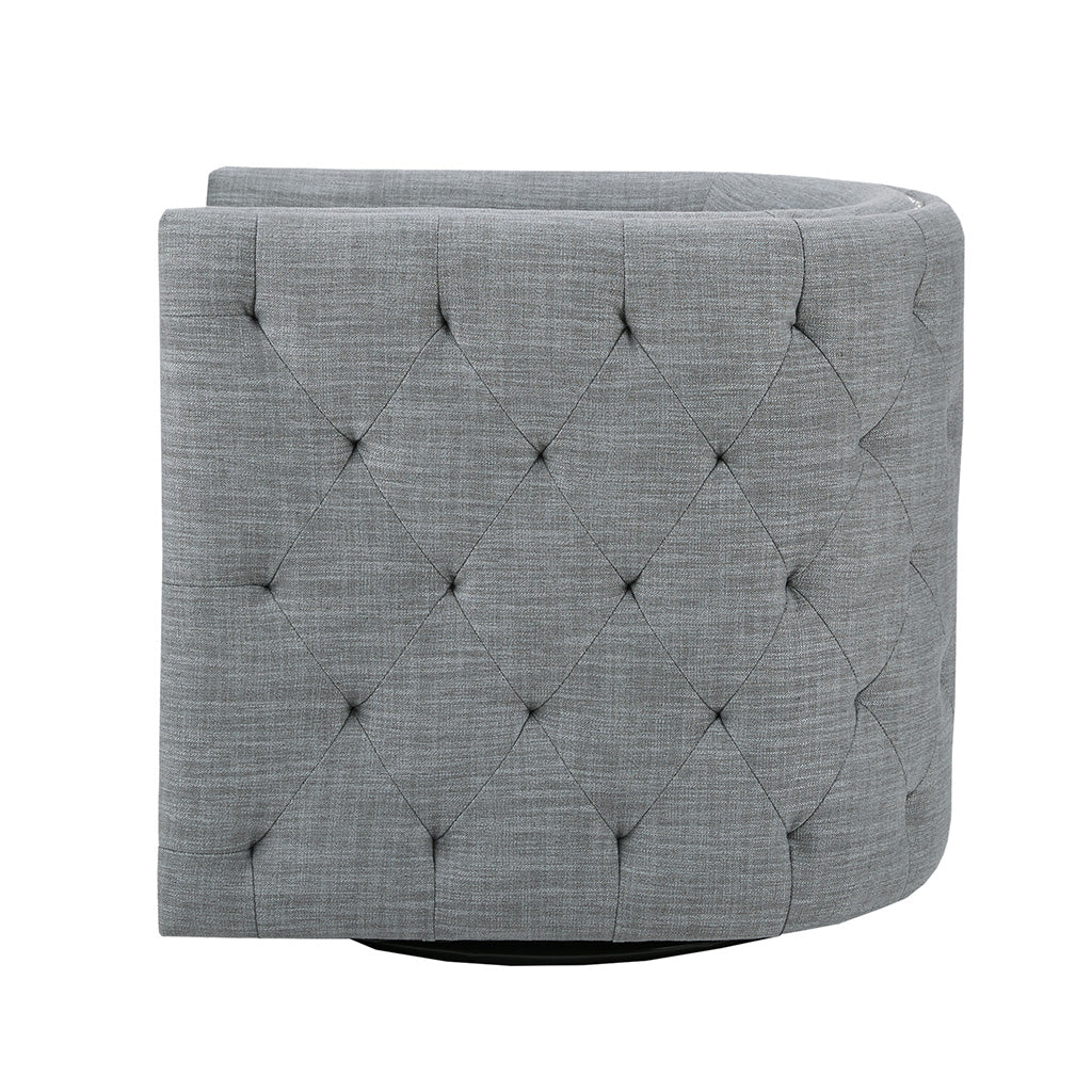 Madison Park Tufted Barrel Swivel Chair