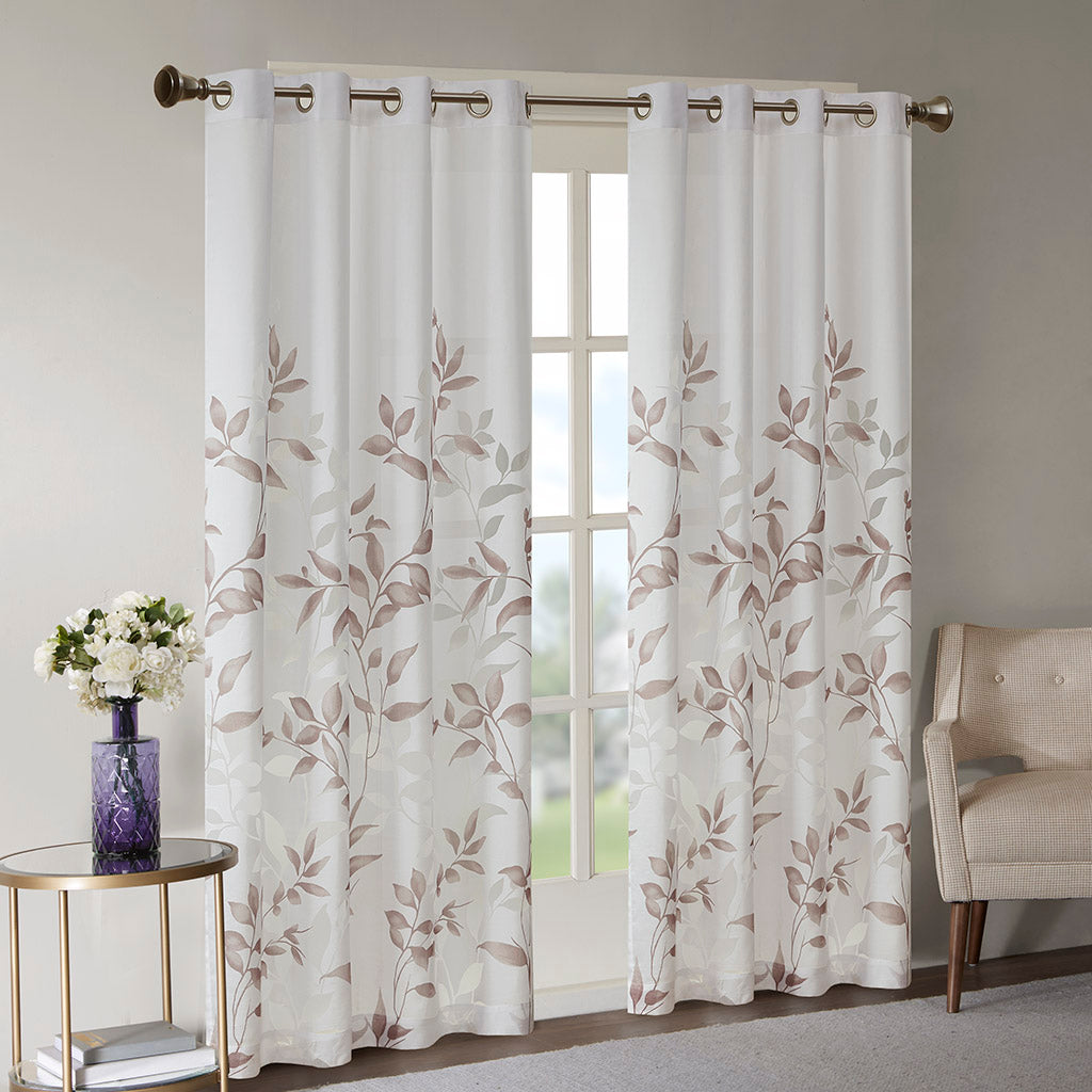 Madison Park Burnout Printed Curtain Panel