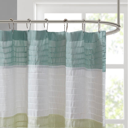 Madison Park Faux Silk Shower Curtain