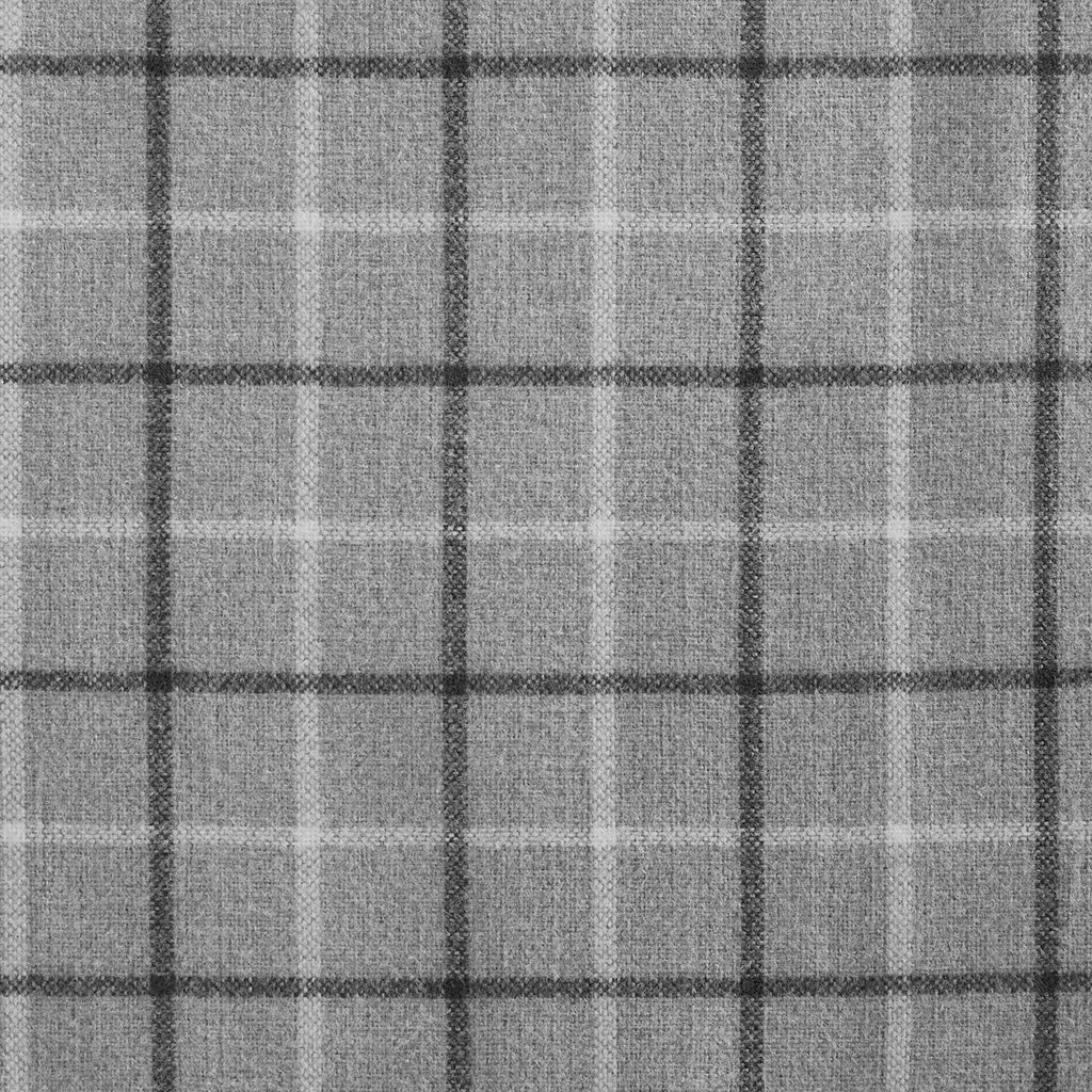 Madison Park Plaid Faux Leather Tab Top Curtain Panel with Fleece Lining