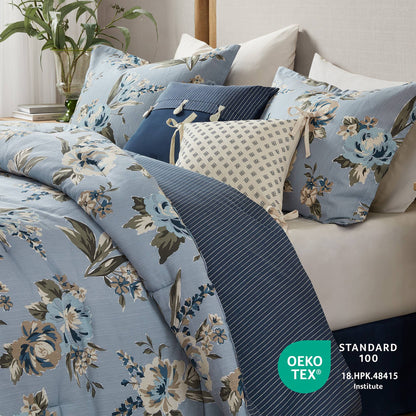 Madison Park 7 Piece Vintage Floral Comforter Set