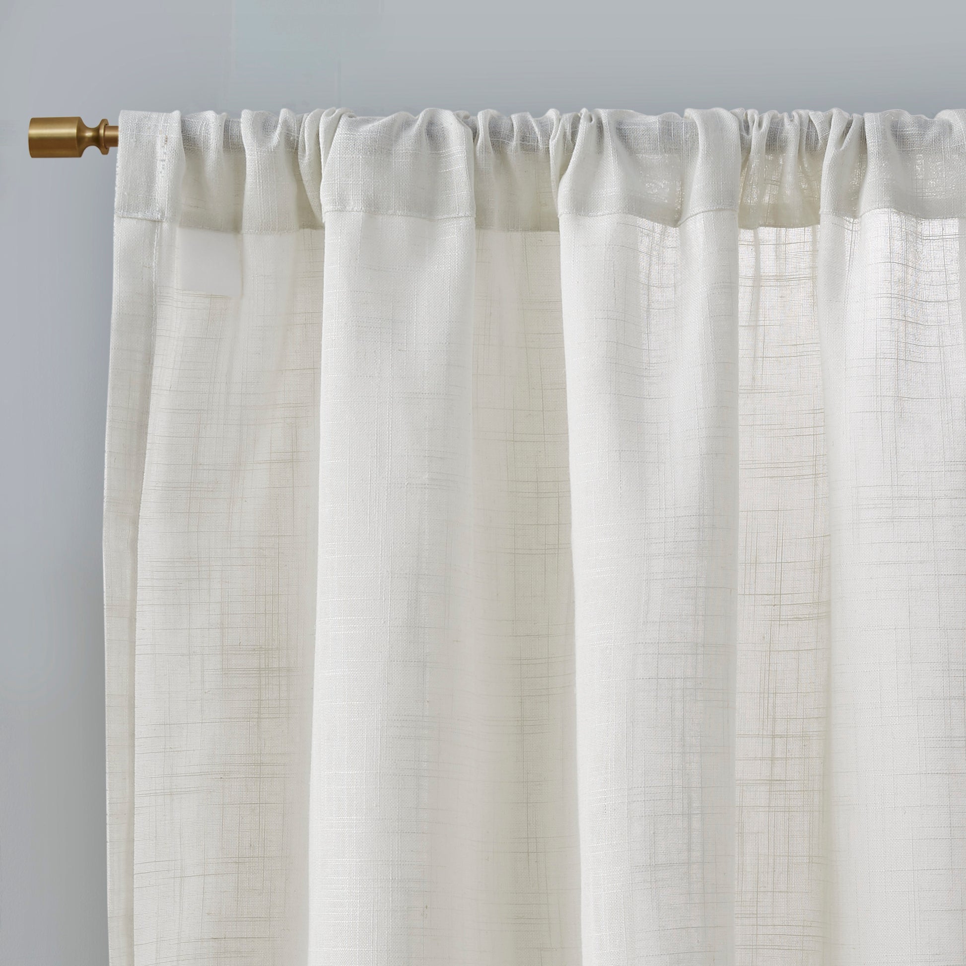 Madison Park Linen Blend Light Filtering Curtain Panel Pair