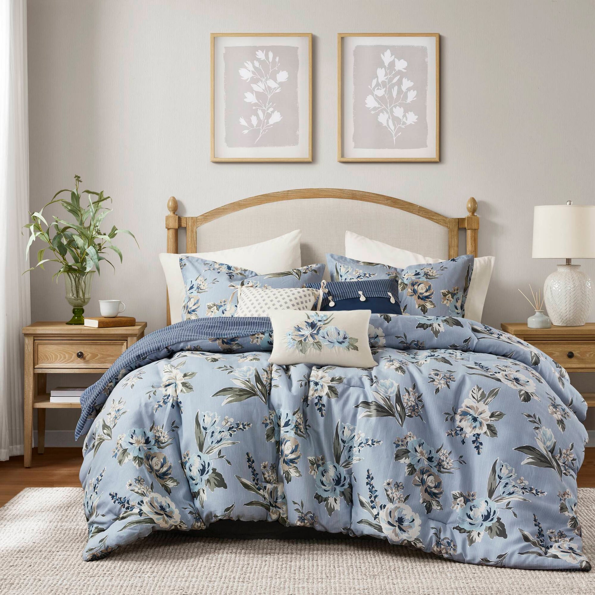 Madison Park 7 Piece Vintage Floral Comforter Set