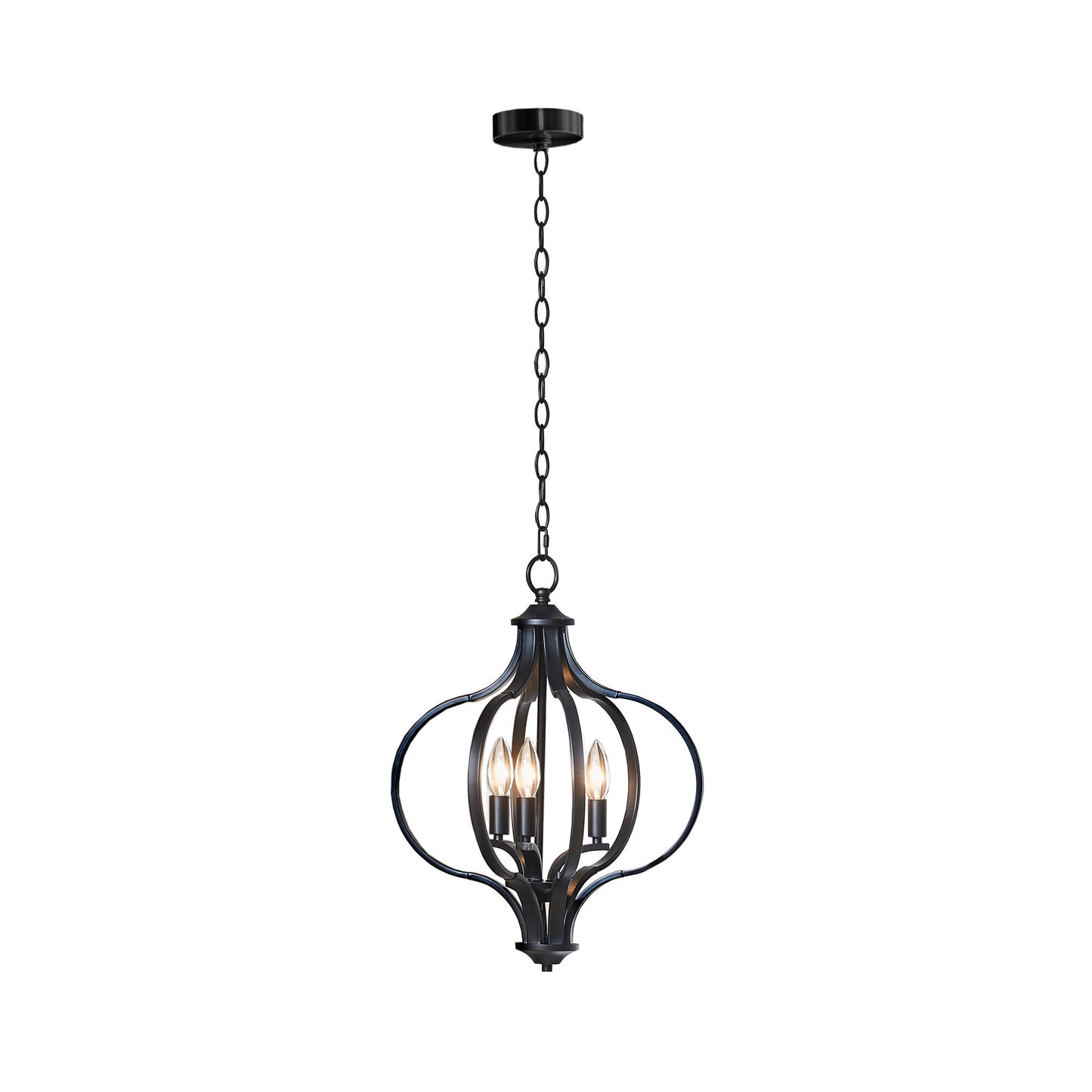 Hampton Hill 3-Light Metal Chandelier with Adjustable Chain