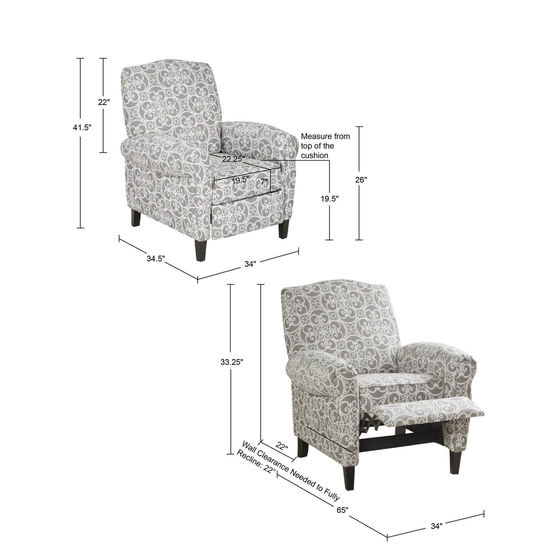 Madison Park Push Back Recliner