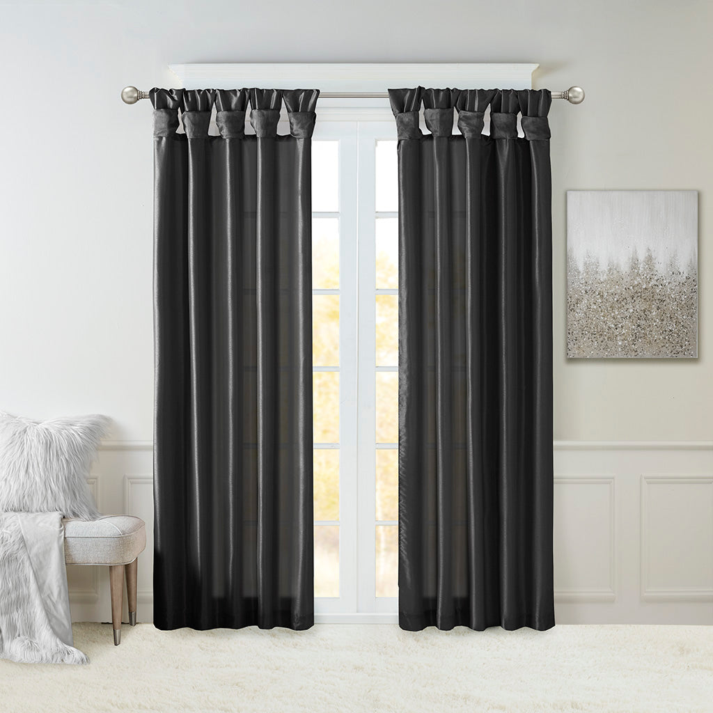 Madison Park Twist Tab Lined Window Curtain Panel