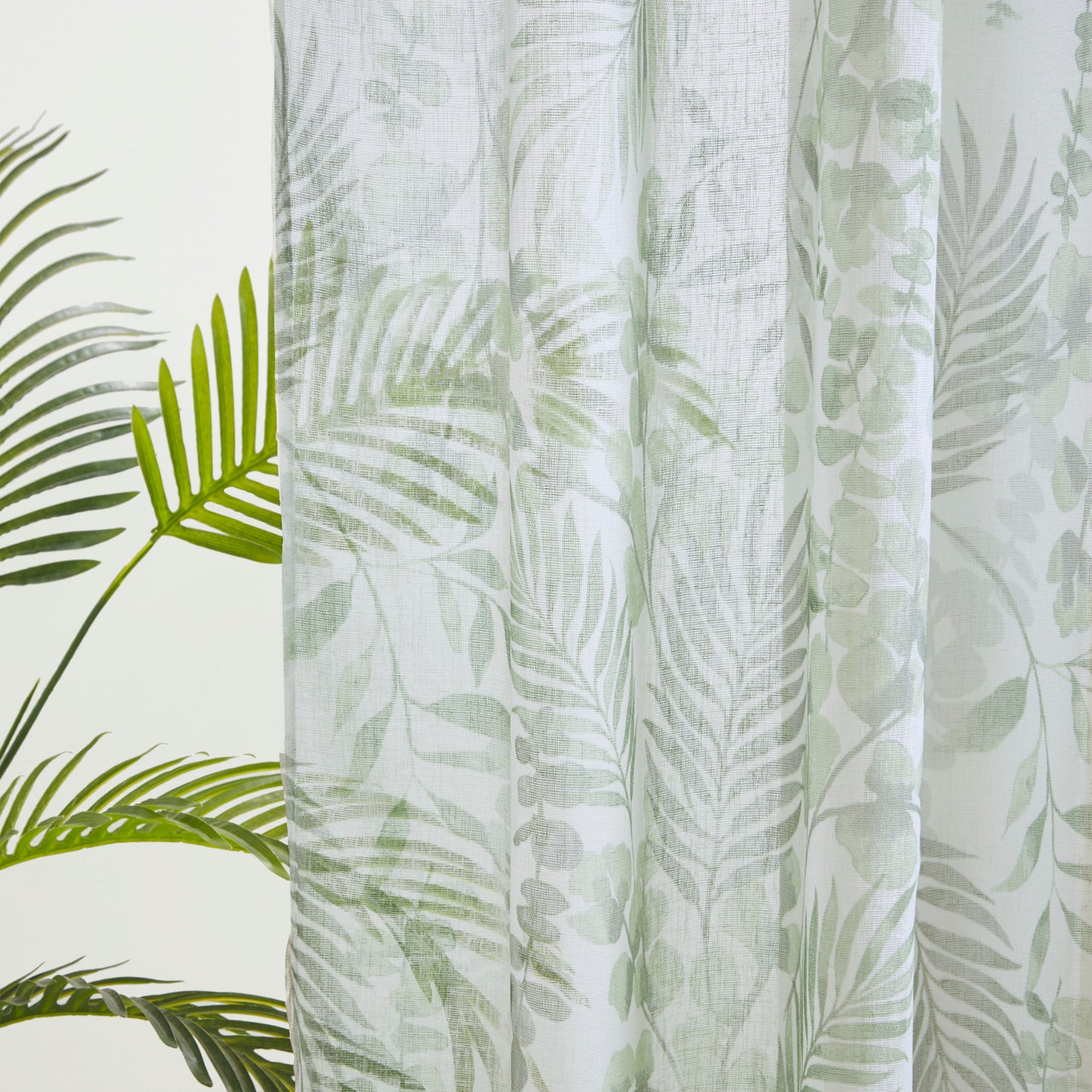 Madison Park Botanical Printed Texture Sheer Window Pair