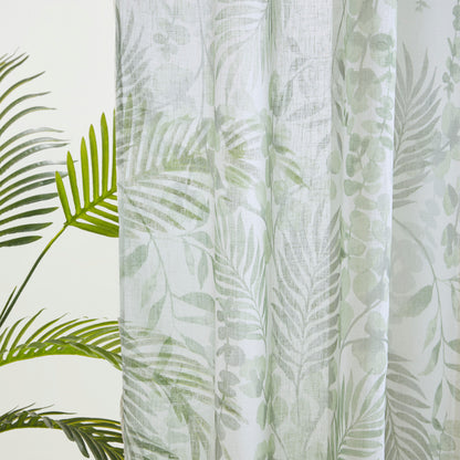 Madison Park Botanical Printed Texture Sheer Window Pair