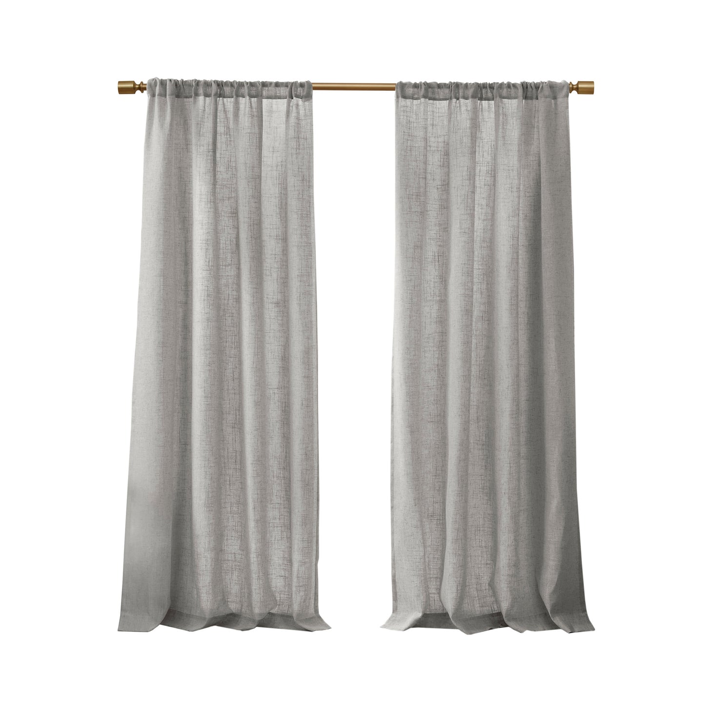 Madison Park Linen Blend Light Filtering Curtain Panel Pair