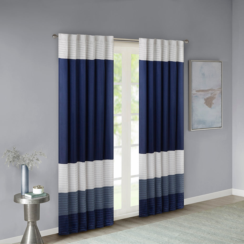 Madison Park Polyoni Pintuck Curtain Panel