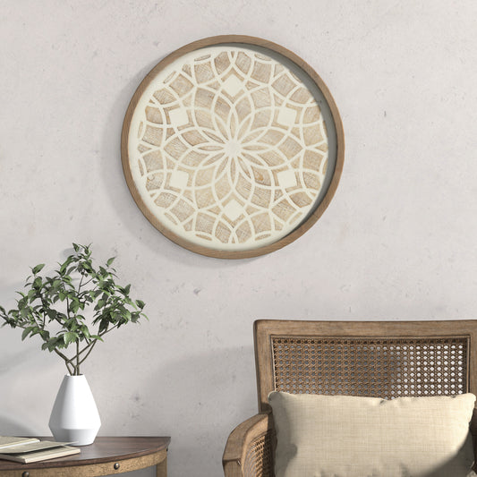 Madison Park Round Two-tone Medallion Wall Decor