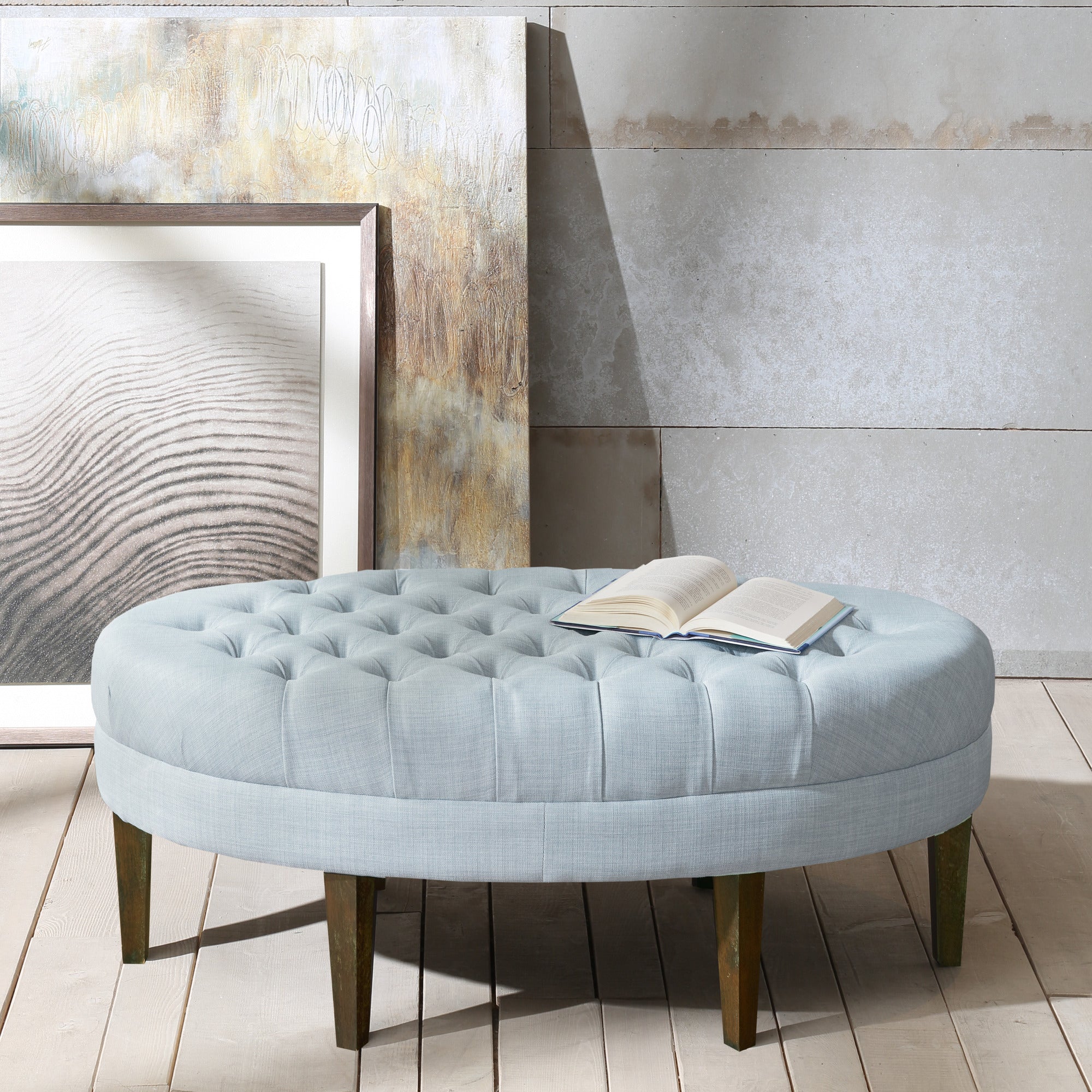 Madison Park - Martin Surfboard Tufted Ottoman - Furniture
