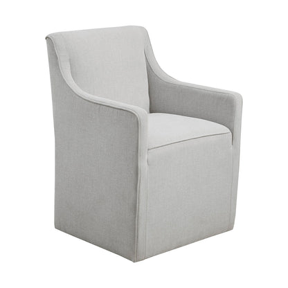 Madison Park Skirted Dining Arm Chair with Casters