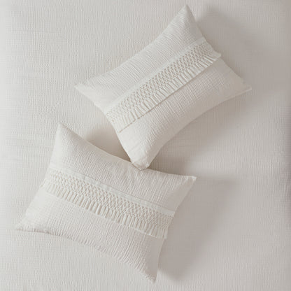 Madison Park 3 Piece Cotton Seersucker Duvet Cover Set