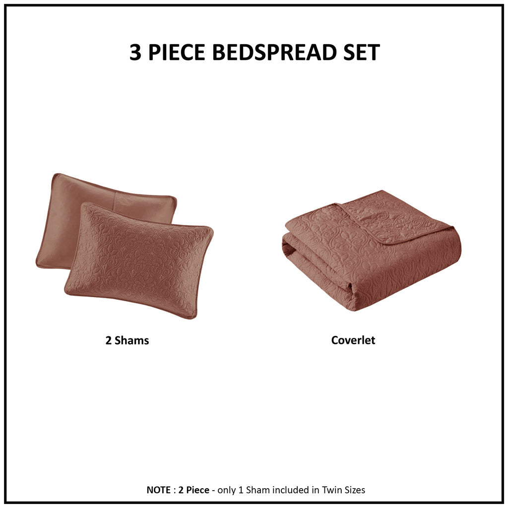 Madison Park 3 Piece Reversible Bedspread Set