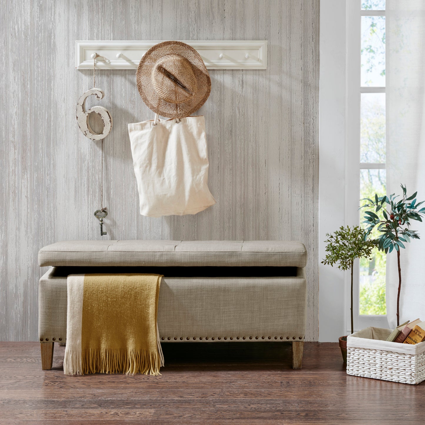 Madison Park Tufted Top Soft Close Storage Bench