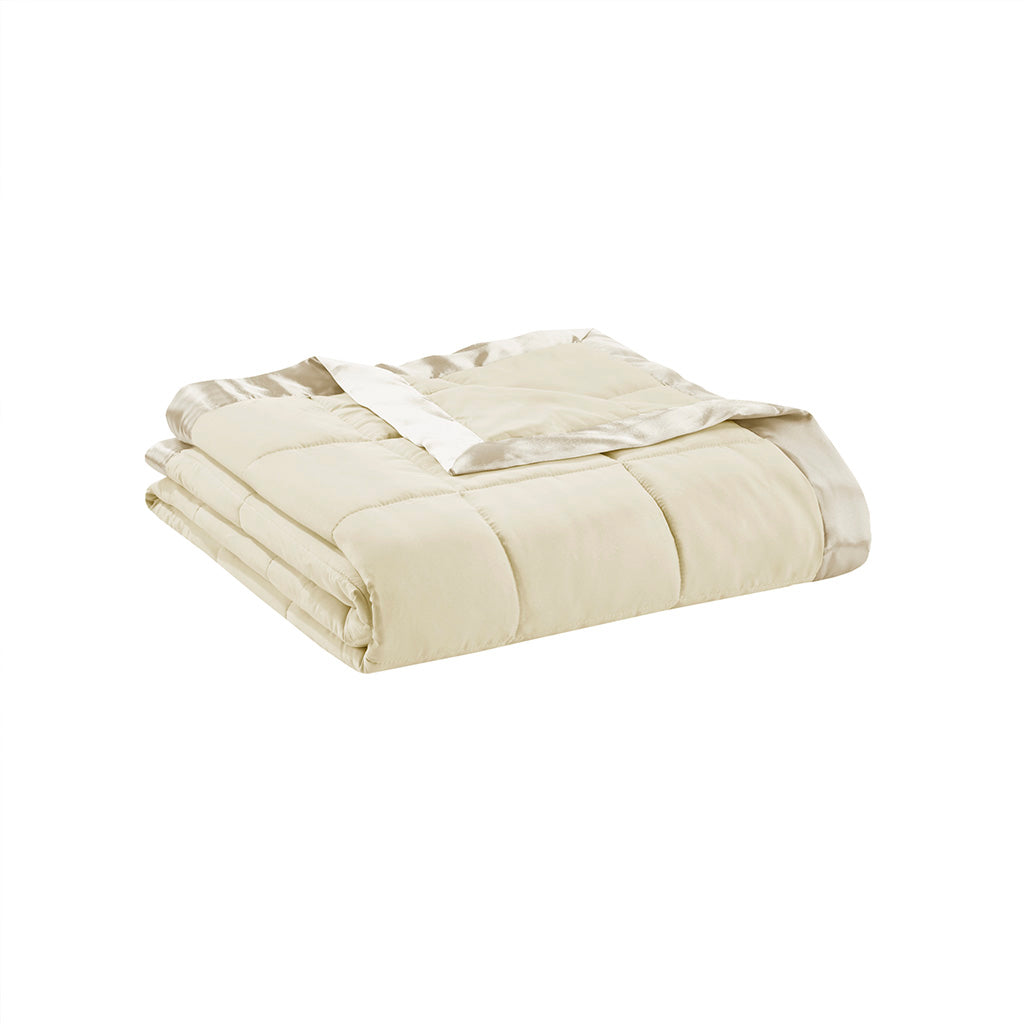 Madison Park Lightweight Down Alternative Blanket with Satin Trim