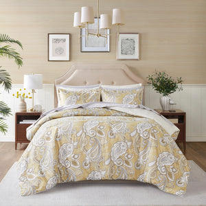 Gracelyn Paisley Print 9 Piece Comforter Set with Sheets