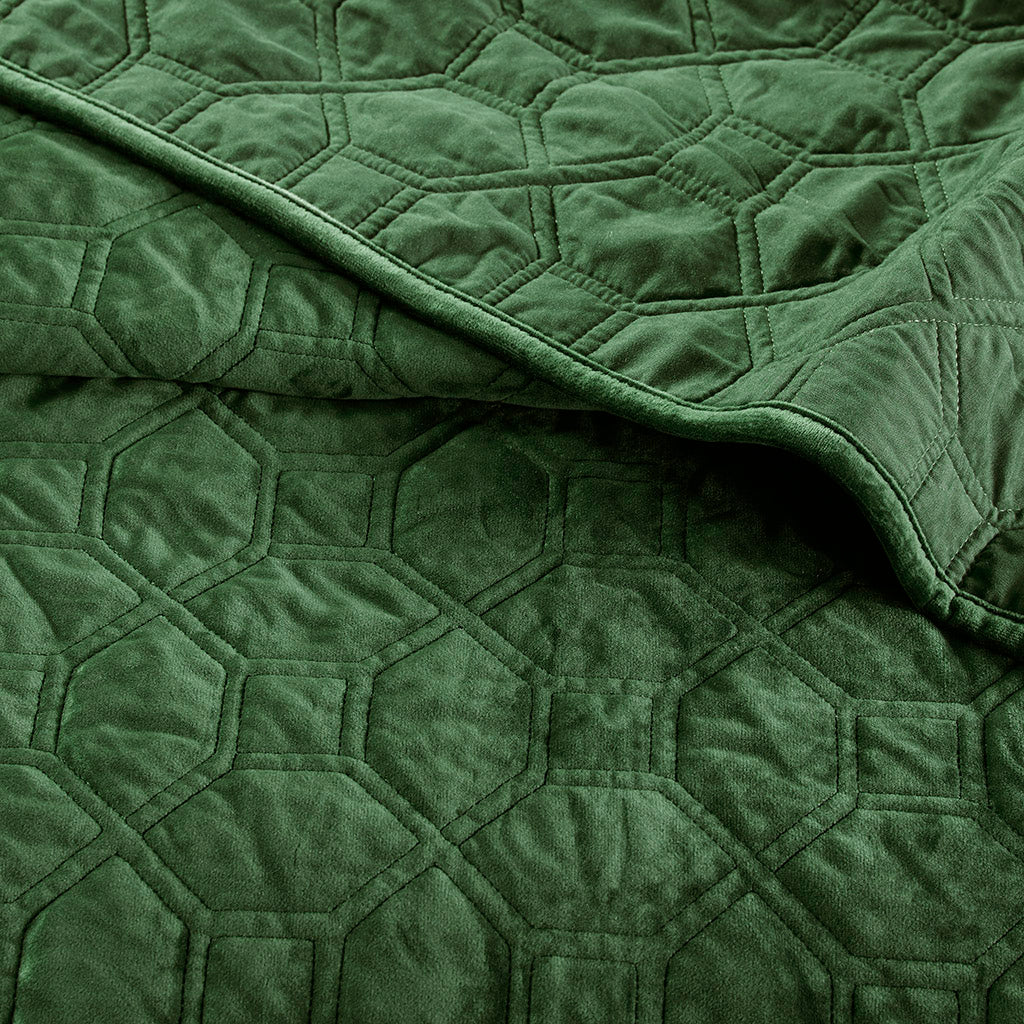 Madison Park 3 Piece Velvet Quilt Set