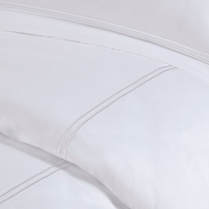 Madison Park Signature 100% Cotton Sateen Embroidered Duvet Cover Set