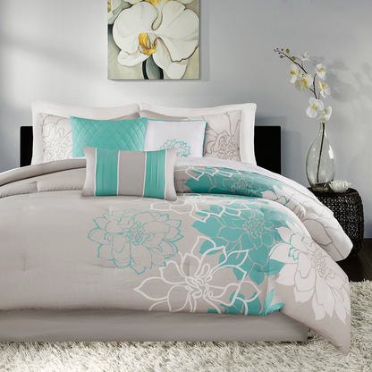 Madison Park Printed Cotton Sateen Comforter Set