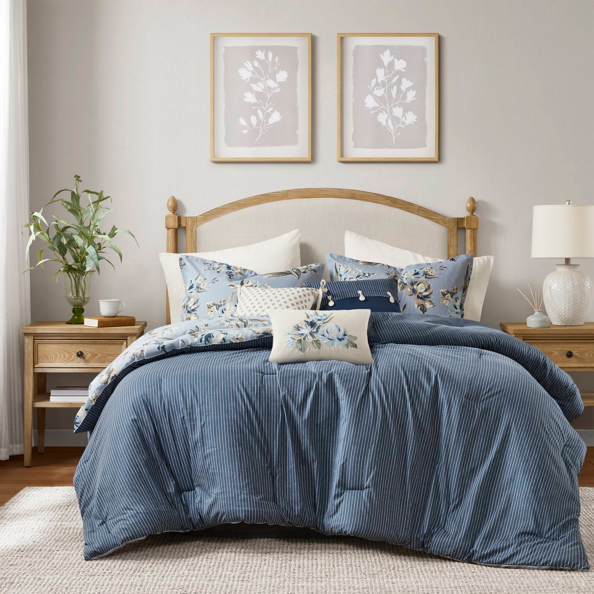 Madison Park 7 Piece Vintage Floral Comforter Set