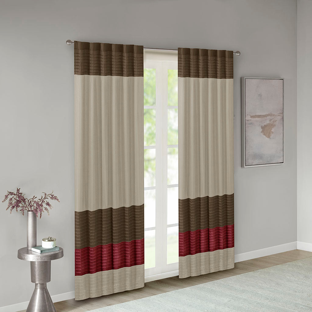 Madison Park Polyoni Pintuck Curtain Panel