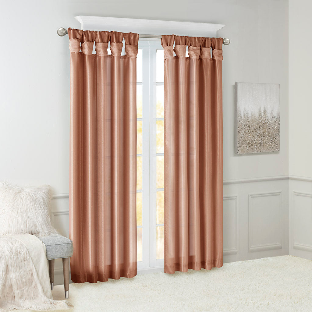 Madison Park Twist Tab Lined Window Curtain Panel