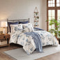 Madison Park 7 Piece Printed Seersucker Comforter Set with Throw Blanket