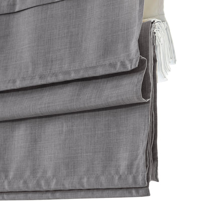 Madison Park Faux Linen Cordless Total Blackout Roman Shade