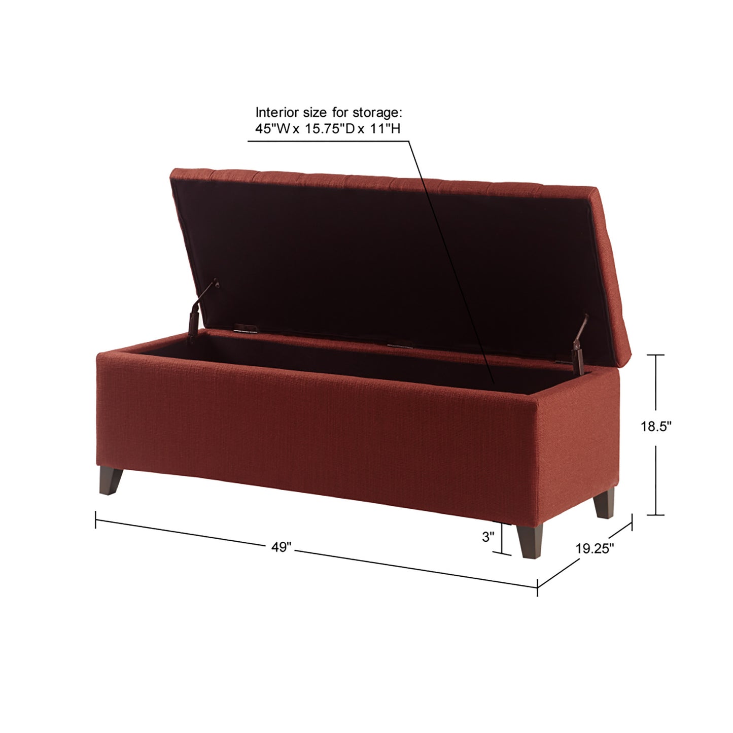 Madison Park Tufted Top Soft Close Storage Bench