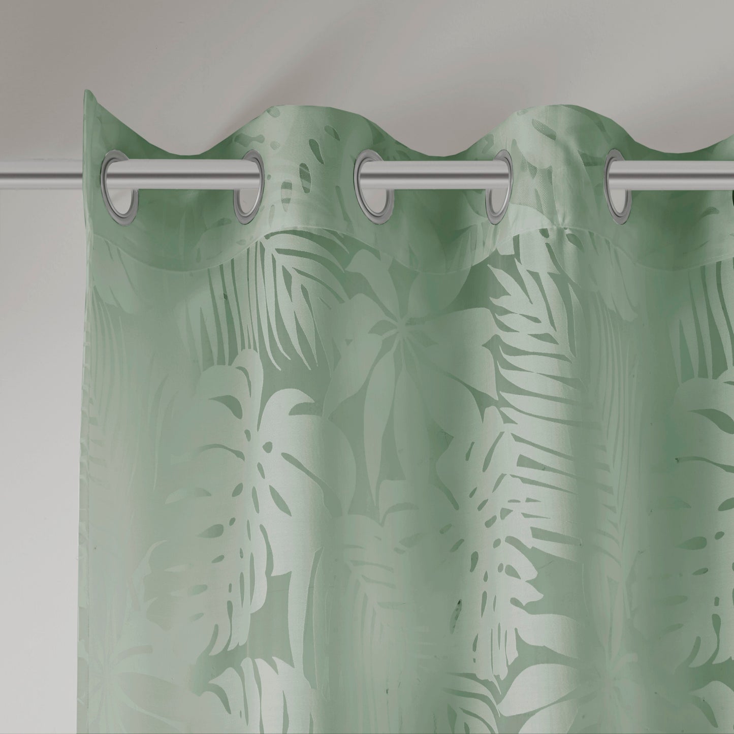 Madison Park Palm Leaf Burnout Window Sheer