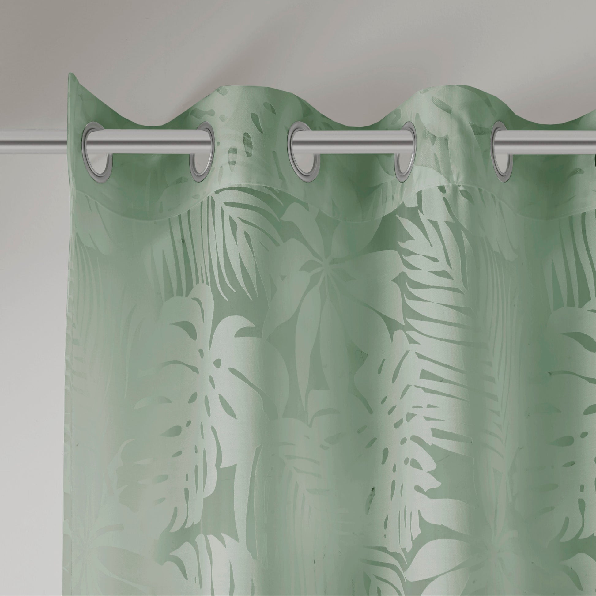 Madison Park Palm Leaf Burnout Window Sheer