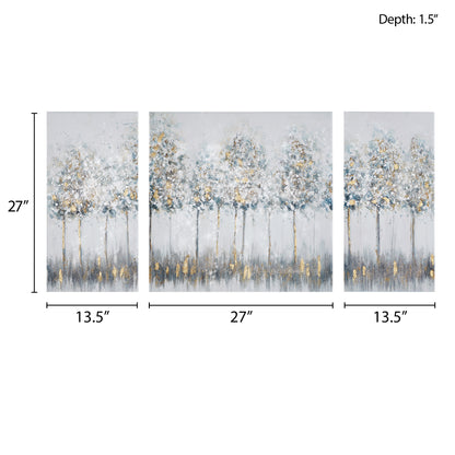 Madison Park Gold Foil Triptych 3-piece Canvas Wall Art Set