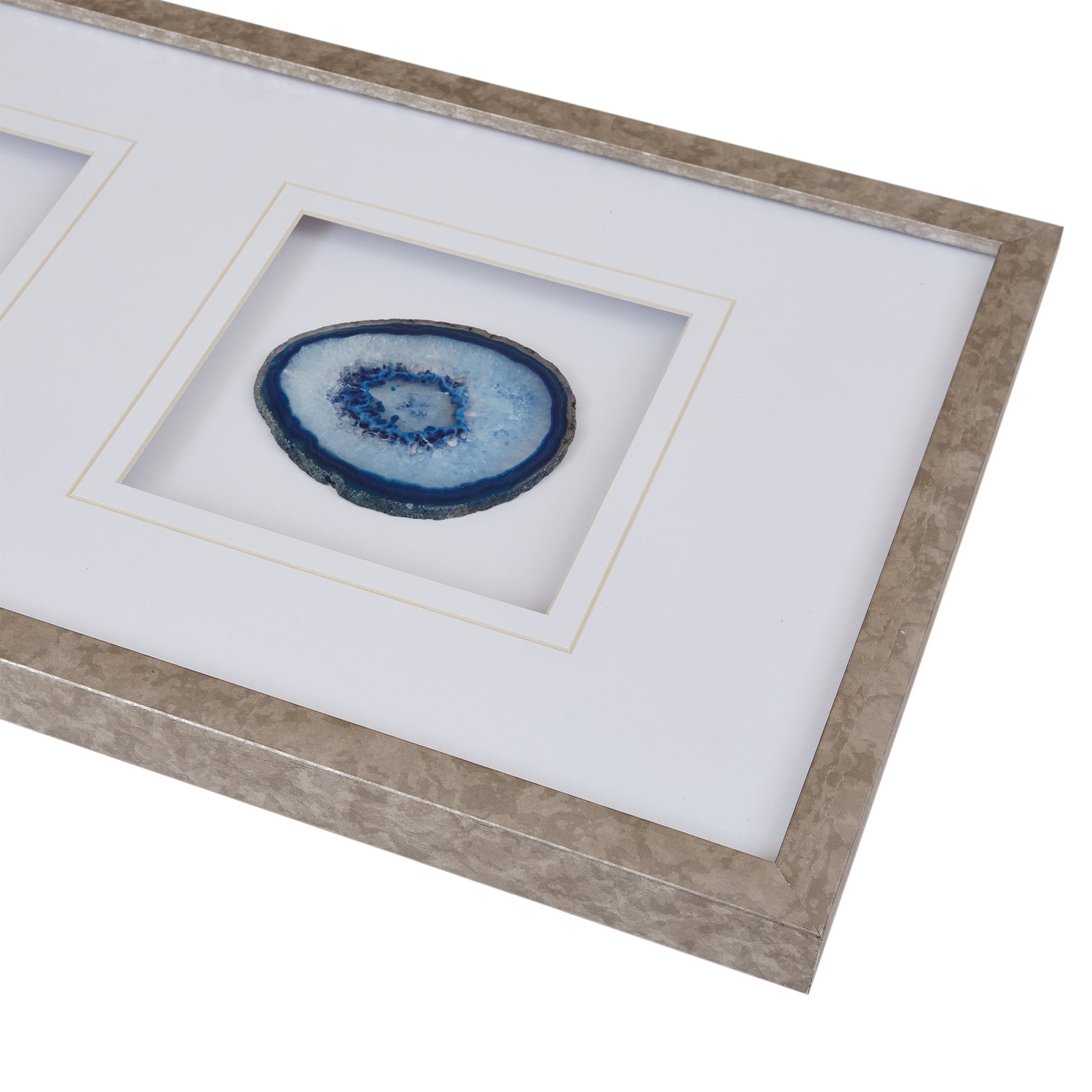 Madison Park Real Stone Framed Glass and Double Matted Wall Art