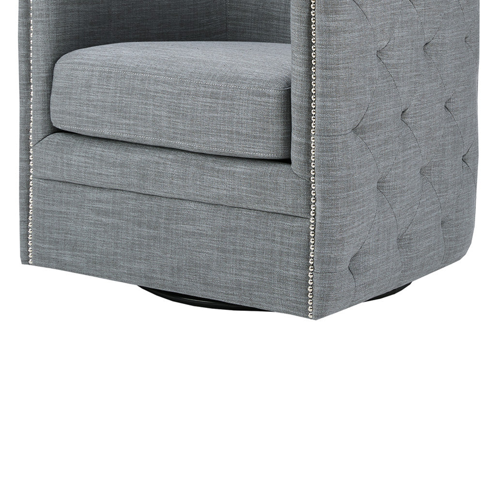 Madison Park Tufted Barrel Swivel Chair