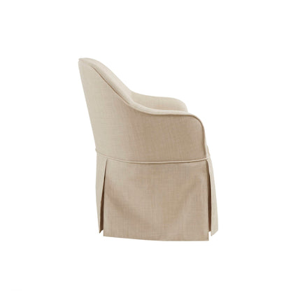 Madison Park Skirted Dining Arm Chair with Casters
