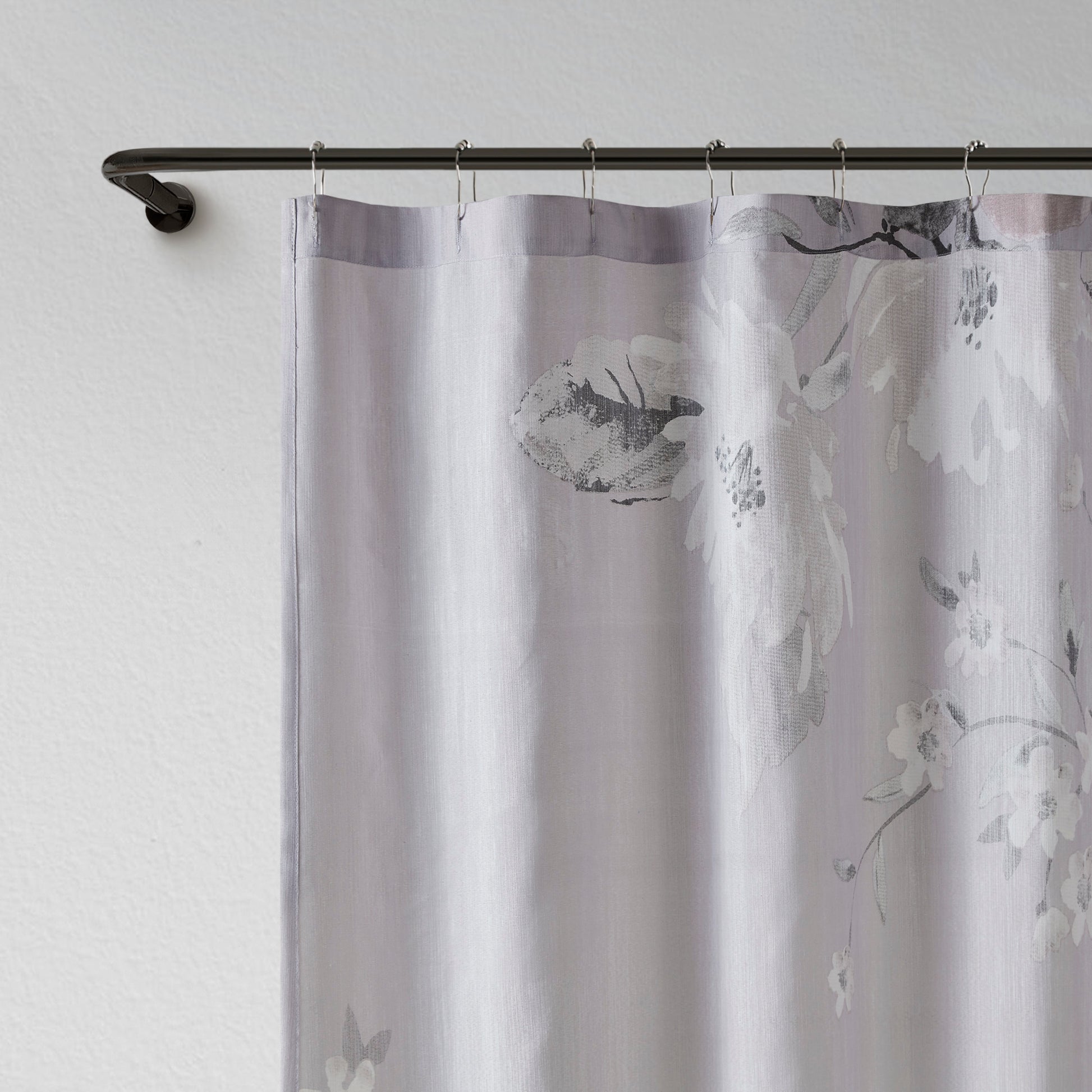 Madison Park Floral Printed Cotton Shower Curtain