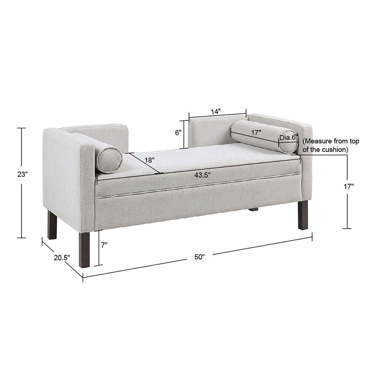 Madison Park Upholstered Accent Bench