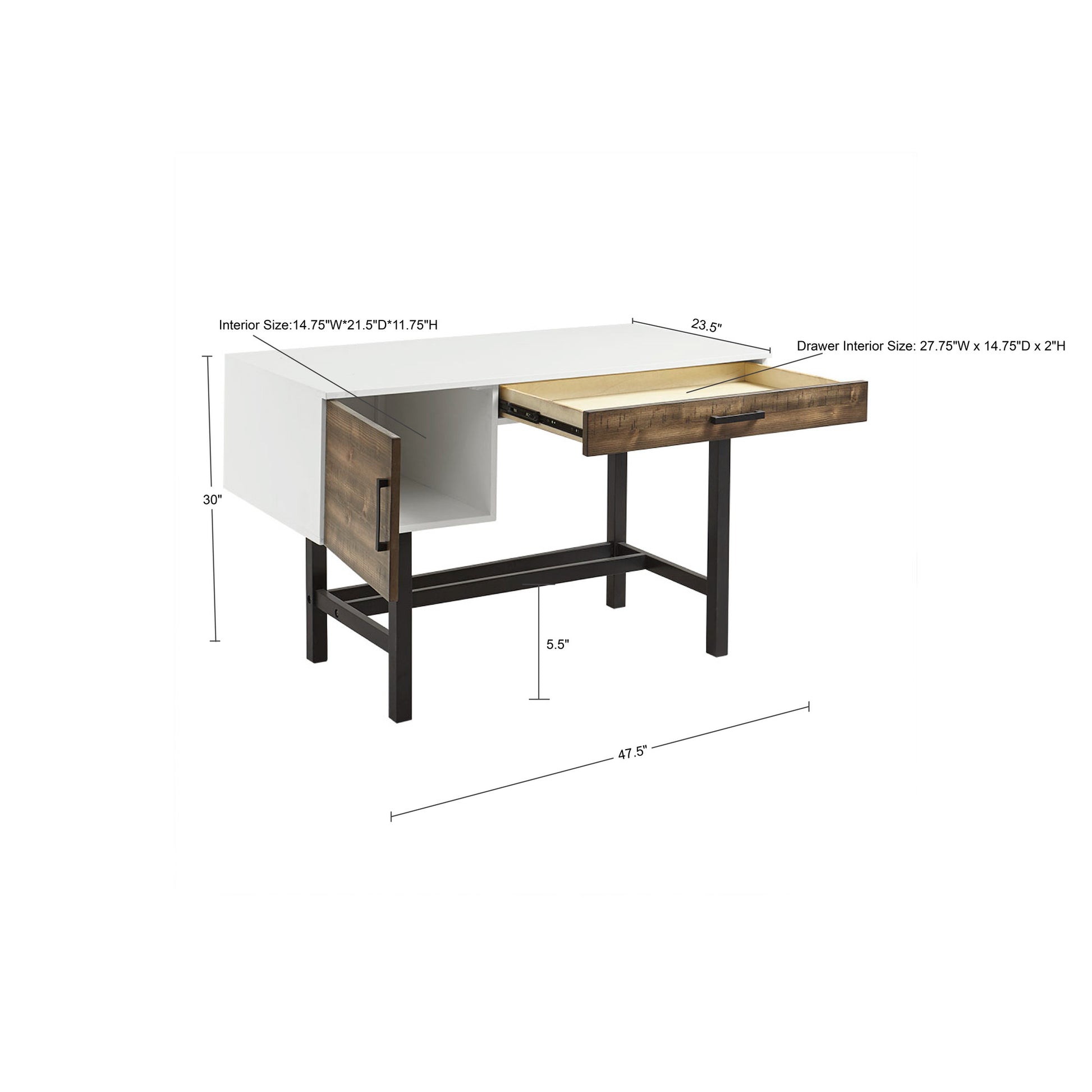 Madison Park Writing Desk With Drawer