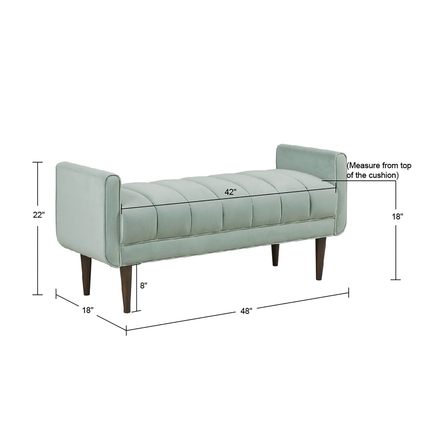 Madison Park Upholstered Modern Accent Bench