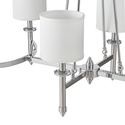Hampton Hill 6-light Chandelier with Fabric Drum Shades