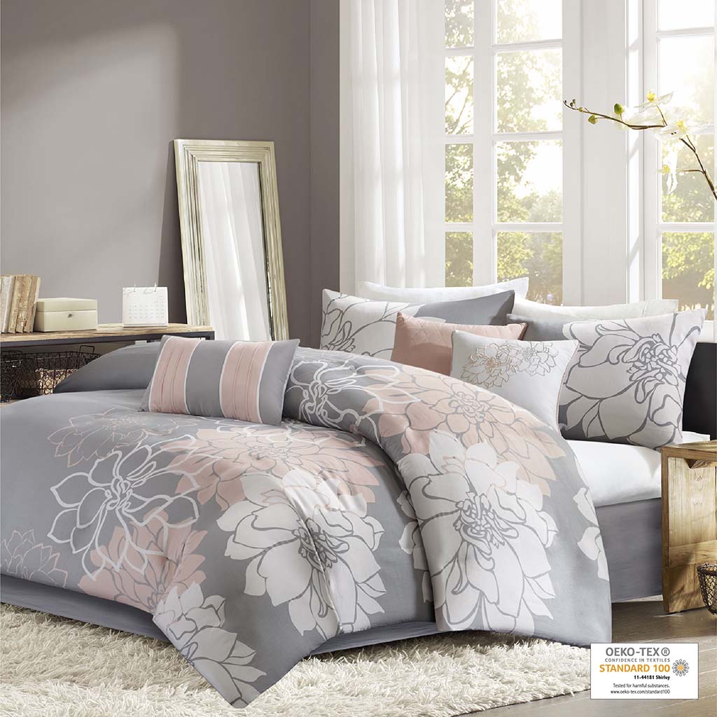 Madison Park - Lola Printed Cotton Sateen Comforter Set - Fashion