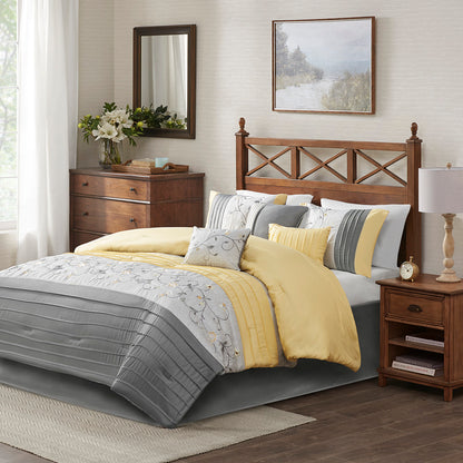 Madison Park Embroidered 7 Piece Comforter Set