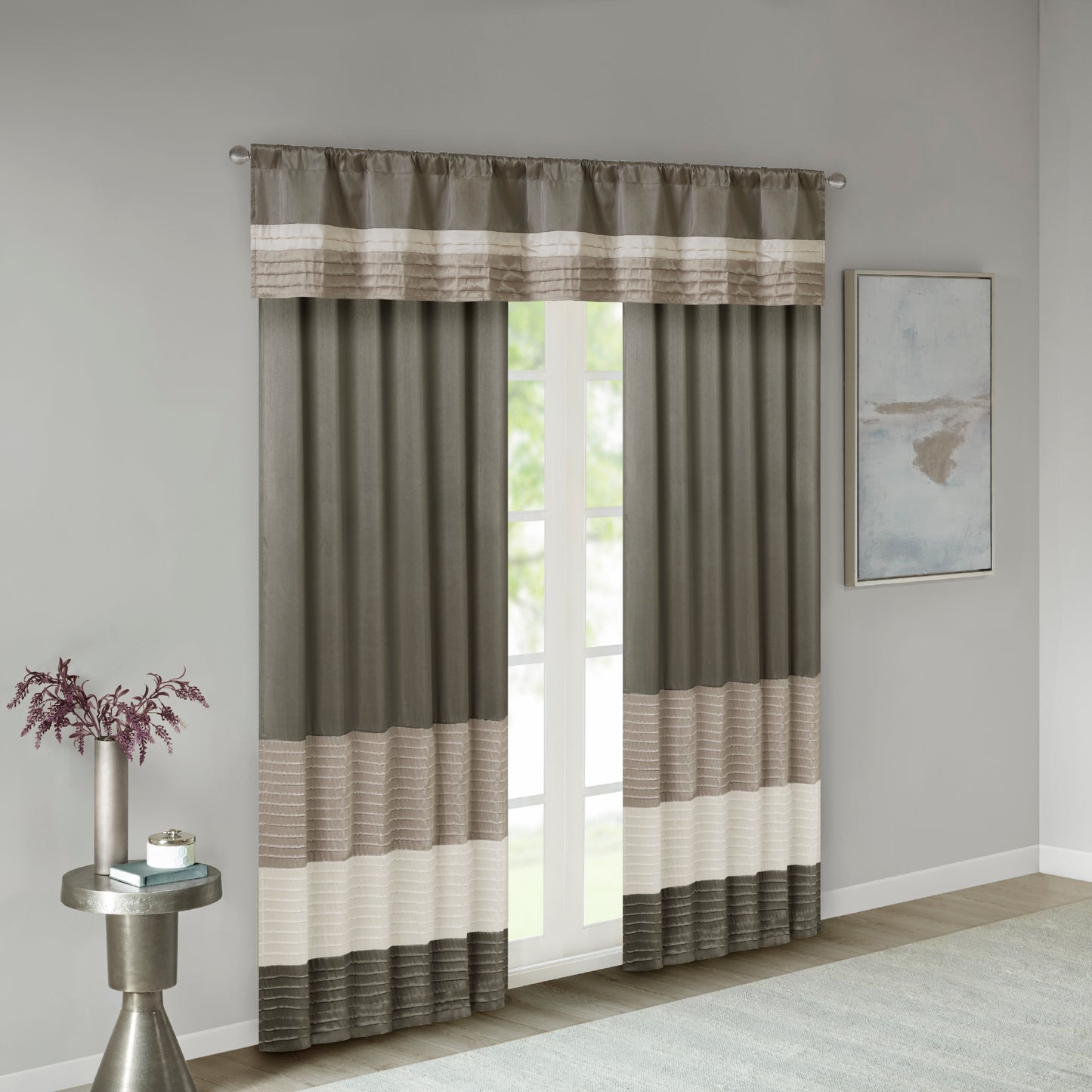 Madison Park Polyoni Pintuck Window Valance