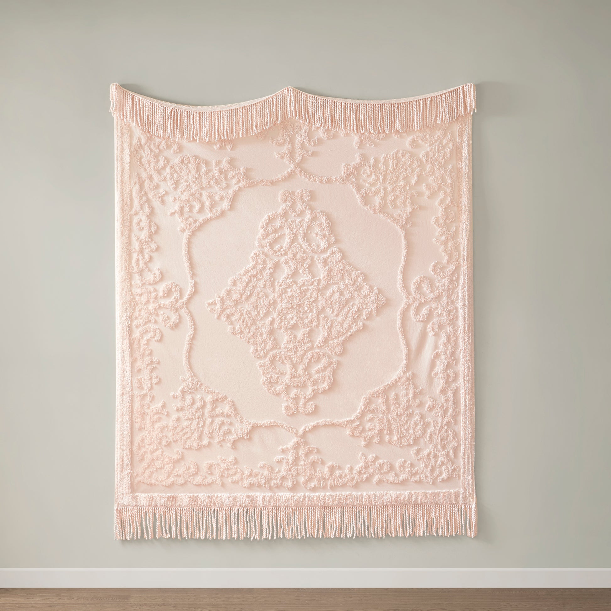 Madison Park 100% Cotton Tufted Chenille Lightweight Throw With Fringe Tassel 50" x 60"